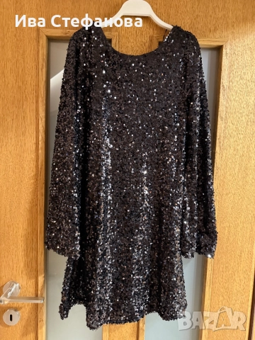 Нова блестяща празнична парти официална коктейлна рокля пайети с подплата, снимка 2 - Рокли - 52774887