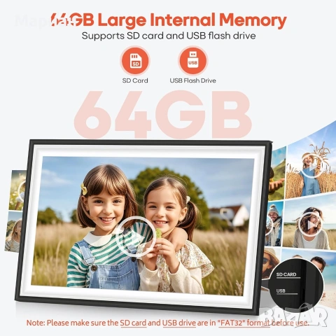 Цифрова фоторамка , 15,6 инча, сензорен IPS, FHD, Тъч, снимка 5 - Друга електроника - 53851125