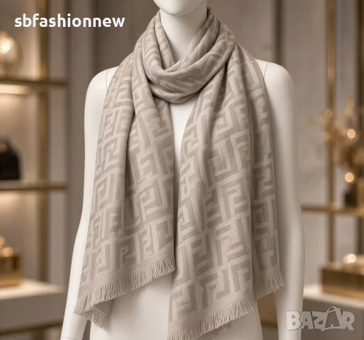 Fendi шал ✨ кашмир и коприна, снимка 9 - Шалове - 56336729