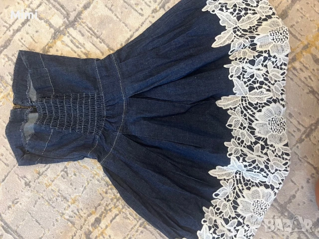 Кукленска дънкова рокля , снимка 10 - Рокли - 51055893