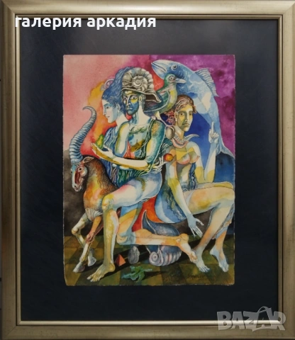 Картини на известните български художници Стоян Цанев, Георги Лечев, Милко Божков, Стоимен Стоилов, снимка 4 - Картини - 53298570