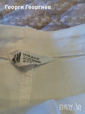 Страхотни бели дънки H&M за госпожица, снимка 2 - Детски панталони и дънки - 40491125