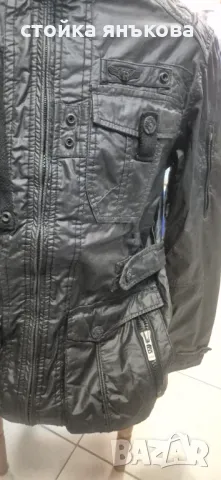 Спортно елегантно мъжко черно тънко яке, снимка 3 - Якета - 49747809