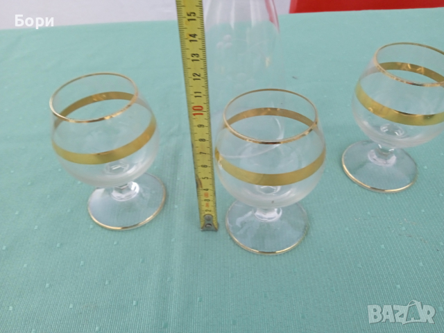Българско стъкло,чаши шише, снимка 8 - Чаши - 36302540