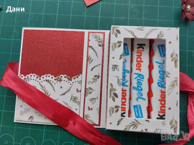 Коледна рамка и коледни картички с място за шоколад(пари), снимка 5 - Други - 52380500