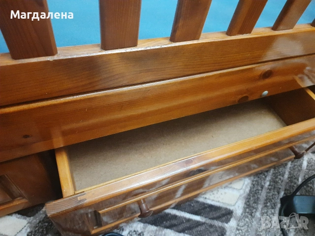 Бебешко легло 120×60 с матрак и 2 чекмеджета, снимка 3 - Бебешки легла и матраци - 53753705