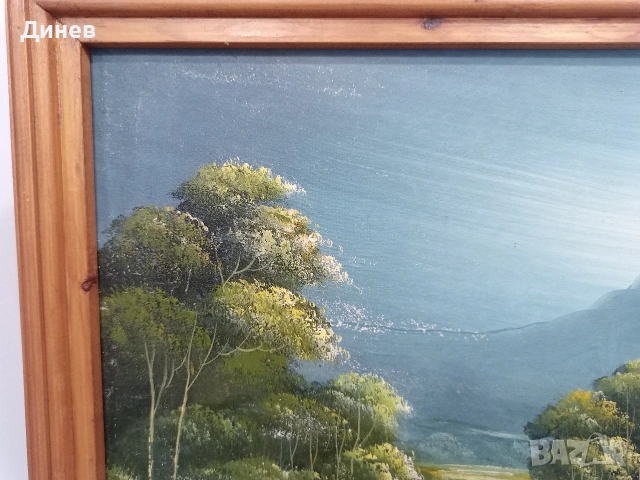 Големи маслени пейзажи (90x50 см) – Старинно излъчване!, снимка 13 - Декорация за дома - 53445361