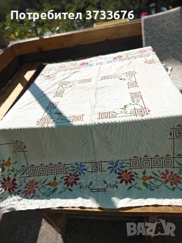 Уникална везана ленена покривка. 12 цвята!!, снимка 2 - Други стоки за дома - 51544265