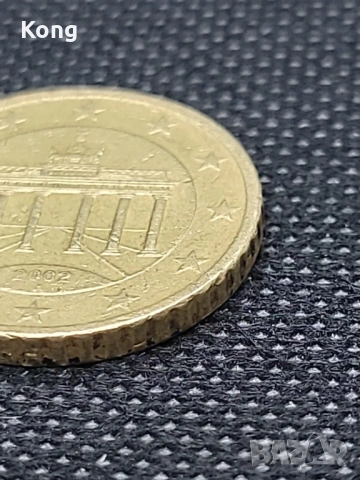 2002 г. Италианска монета от 50 евроцента  рядка колекционерска монета Евро Италия Euro, снимка 2 - Нумизматика и бонистика - 53317054