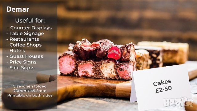 OfficeGear XS 495 бр. Табелки за поставяне на маса Перфорирани сгъваеми, снимка 5 - Други - 41663376