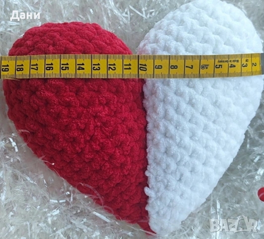Плетено сърце, снимка 2 - Декорация за дома - 53459714