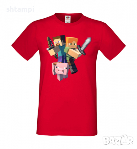 Мъжка тениска майнкрафт Minecraft 2,Minecraft,Игра,Забавление,подарък,Изненада,Рожден Ден., снимка 17 - Тениски - 36495016