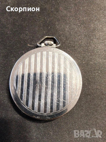 Джобен часовник - Молния - СССР - 18 РУБИНА - РИМСКИ ЦИФРИ И ЖЪЛТИ СТРЕЛКИ, снимка 3 - Джобни - 50521710