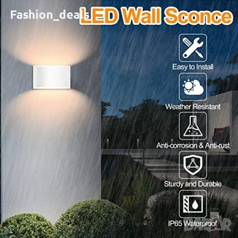 Нови 2 броя LED светлина лампа за стена 12W 3000K Топло бяла Дом Дневна Коридор , снимка 8 - Лед осветление - 41756116