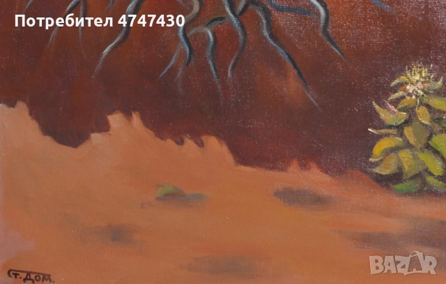 Стоян Домусчиев маслени бои картина пейзаж, снимка 6 - Картини - 53616532