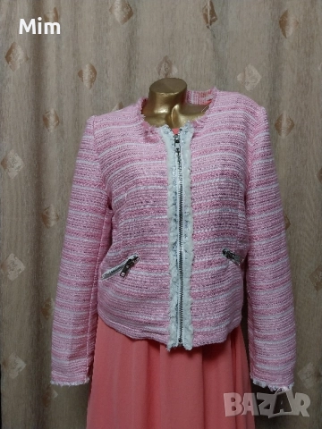 JAUNE ROUGE paris XL Розово сако с цип 