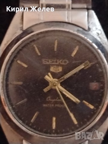 МЪЖКИ ЧАСОВНИК SEIKO 5 CRISTAL WATER RESISTANT КРАСИВ СТИЛЕН ДИЗАЙН 33242, снимка 2 - Мъжки - 38783300
