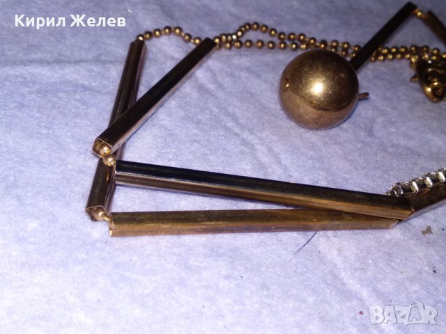 ЕЛЕГАНТНА ЗЛАТИСТА ВИНТИДЖ ОГЪРЛИЦА КОЛИЕ с ИСКРЯЩИ ФАСЕТИРАНИ КРИСТАЛИ 38936, снимка 7 - Колиета, медальони, синджири - 41866100