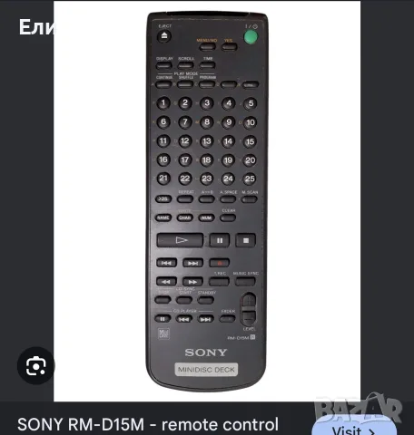 ТЪРСЯ! RM D15M за SONY MDS JE520.