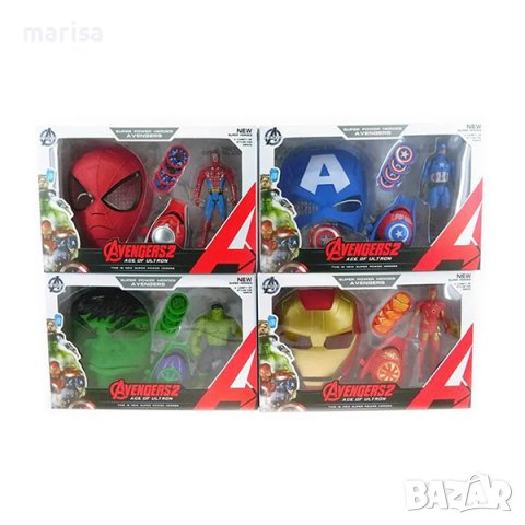 Герой Avengers с маска и изстрелвачка в кутия, 4 вида 12422, снимка 1 - Други - 38899487