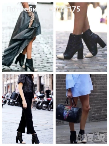 ZARA двуцветни боти НОВИ , снимка 6 - Дамски боти - 53224827