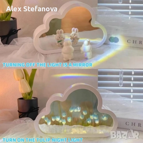 Магическа нощна лампа с огледален ефект 2 в 1, снимка 4 - Други - 52837311