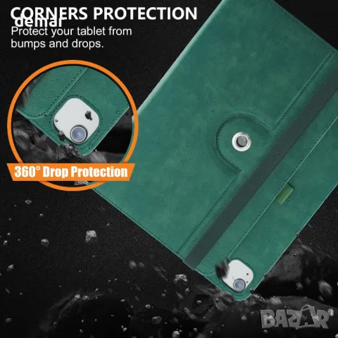 Калъф DINGGUAGUA за Apple iPad Air 11 инча (M2) 2024 iPad Air5 /Air4 /Pro 2020/2022 10,9",тъмнозелен, снимка 5 - Таблети - 48498176
