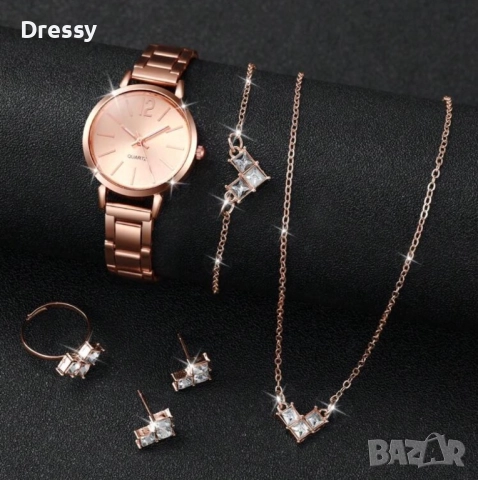Часовник комплект с бижута, снимка 2 - Дамски - 52908849