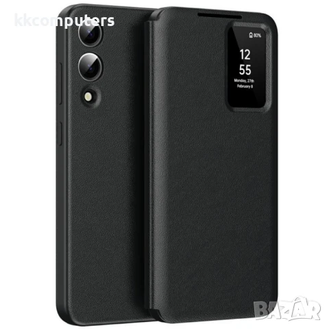 Samsung Galaxy S25 Edge View Window Кожен Калъф и Протектор