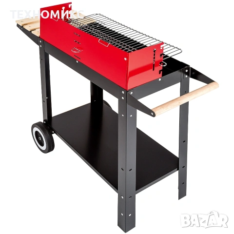 Скара на дървени въглища, 4 степени на височина, с колела+ прибори, снимка 8 - Други стоки за дома - 53800193