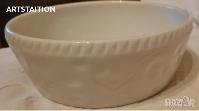 Бяла купа от порцелан Луцифер 1920г. без забележки. , снимка 2 - Чинии - 47751734