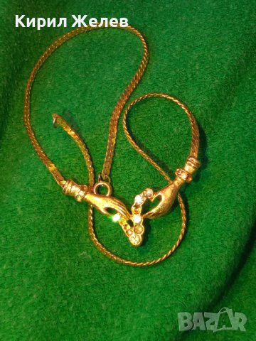 ПОЗЛАТЕНО СТАРО КРАСИВО СКЪПОЦЕННО КОЛИЕ с ЦИРКОНИ 22833, снимка 2 - Колиета, медальони, синджири - 33423086