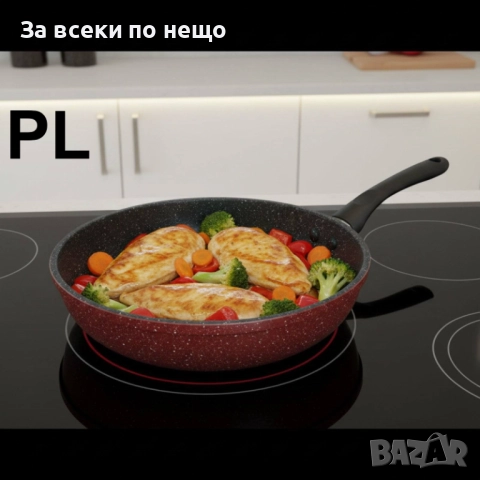 Комплект тенджери 5 бр + дълбок тиган Rosberg | Индукция | Мраморно покритие Код P1759, снимка 3 - Съдове за готвене - 52980612