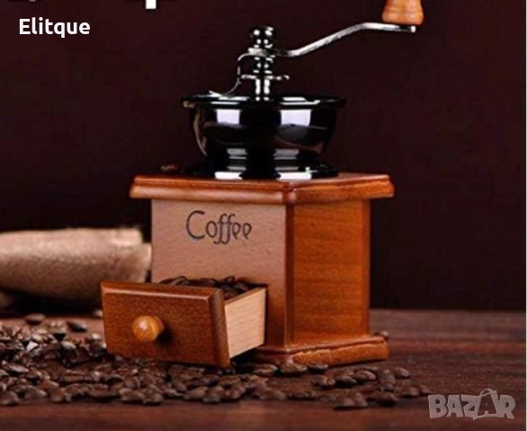 Кафемелачка ръчна Rosberg, Керамичен механизъм, Корпус от метал и дърво, Кафяв, снимка 3 - Други - 52870918