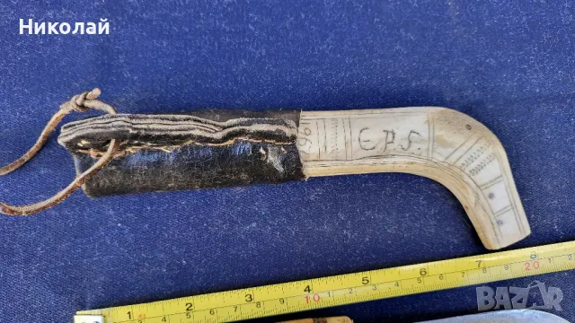 Стар скандинавски нож, финка, снимка 3 - Антикварни и старинни предмети - 50304855
