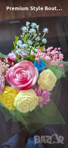 ръчно изработени букети , снимка 14 - Изкуствени цветя - 53752942