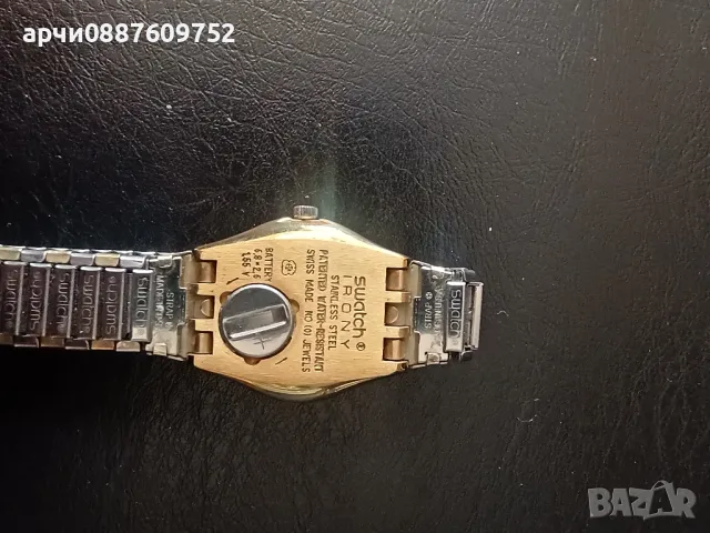 swatch irony watch gold swiss womens lady two tone dial braselet , снимка 2 - Дамски - 48011281