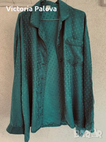 Разкошна пижамна риза MANTONI 100% коприна, снимка 6 - Ризи - 41381489