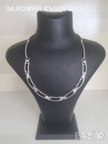 Дамско колие с кристали 925 проба , снимка 3 - Колиета, медальони, синджири - 41583575