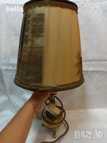УНИКАЛНО СТИЛНА НЕМАСКА НОЩНА ЛАМПА С ЛОВНИ СЦЕНИ, снимка 5 - Антикварни и старинни предмети - 50554170