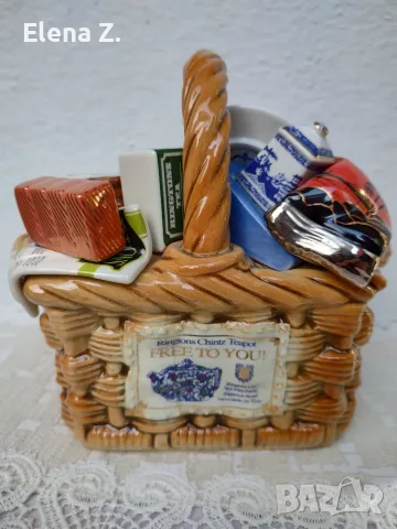 Голям колекционерски чайник Monty Basket кошница, снимка 7 - Винтидж декорации за дома - 56137626