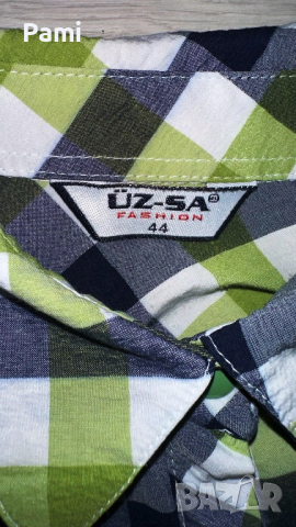 Памучна карирана риза Üz-Sa , снимка 2 - Ризи - 44589097