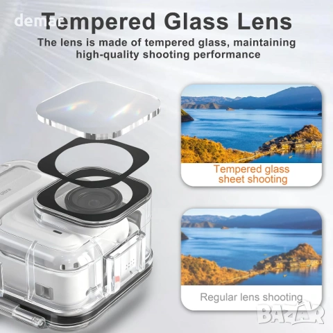 Водоустойчив калъф FitStill 50M за Insta 360 Go Ultra, подводен корпус, снимка 5 - Чанти, стативи, аксесоари - 53605907