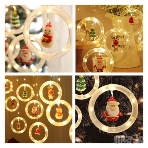 Светещи LED рингове с коледни фигурки , снимка 3 - Декорация за дома - 52087062