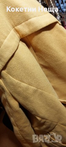 Жълто палто размер Л , снимка 2 - Якета - 44310915