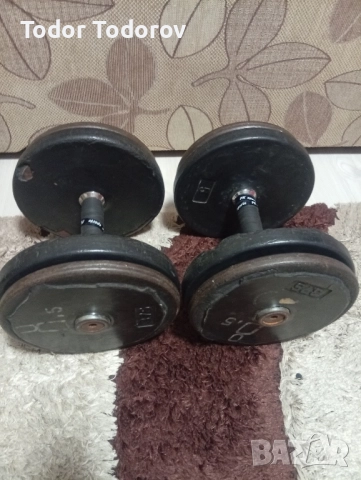 Дъмбели два по 10 кг, снимка 3 - Фитнес уреди - 52569120