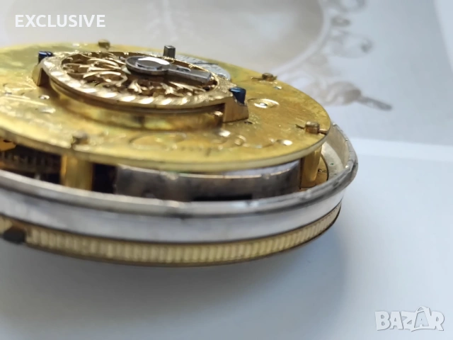 Швейцарски часовник с аларма на Meuron et Comp. 1780 година. , снимка 7 - Джобни - 53829394