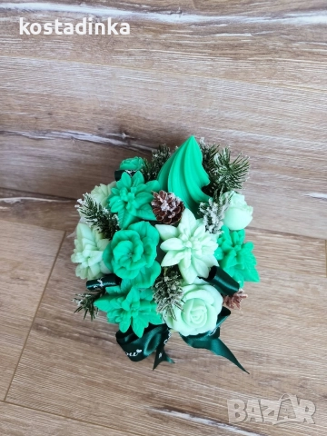 Коледен сапунен букет 