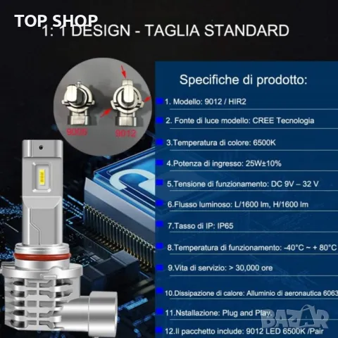 LED крушки за фарове 6500K, снимка 3 - Аксесоари и консумативи - 48757278