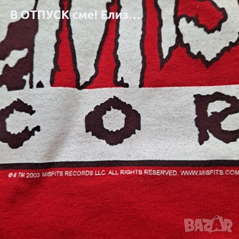 VTG Misfits Records Hi-Fi Scary-O-Phonic Sound Band Punk Red T-Shirt, снимка 7 - Тениски - 51473414